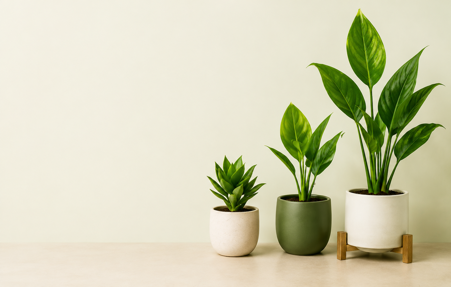 Fresh indoor and outdoor plants collection